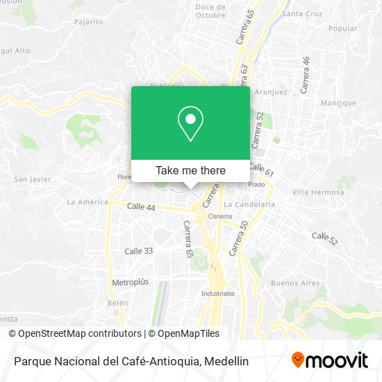 Mapa de Parque Nacional del Café-Antioquia