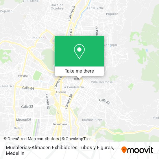 Mapa de Mueblerias-Almacén Exhibidores Tubos y Figuras