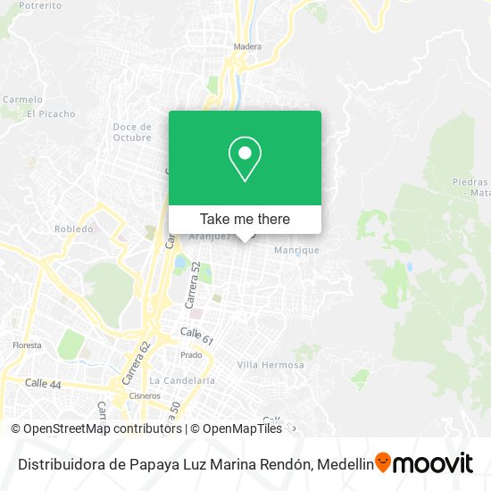 Mapa de Distribuidora de Papaya Luz Marina Rendón