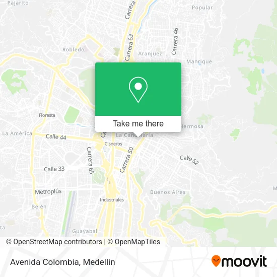Avenida Colombia map