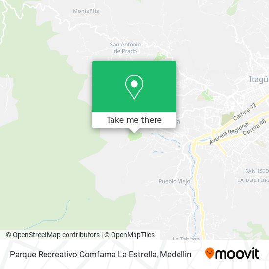Parque Recreativo Comfama La Estrella map