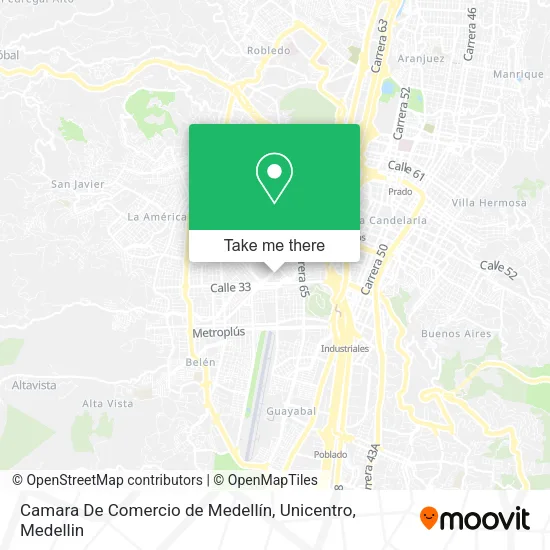 Camara De Comercio de Medellín, Unicentro map