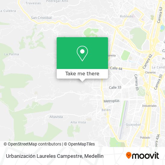 Urbanización Laureles Campestre map