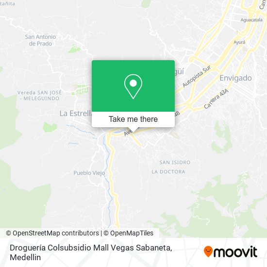 Droguería Colsubsidio Mall Vegas Sabaneta map