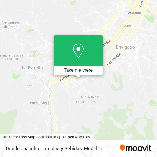 Mapa de Donde Juancho Comidas y Bebidas