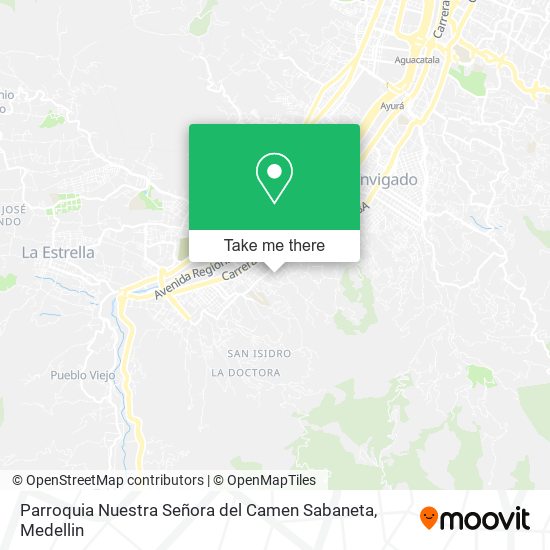 Parroquia Nuestra Señora del Camen Sabaneta map