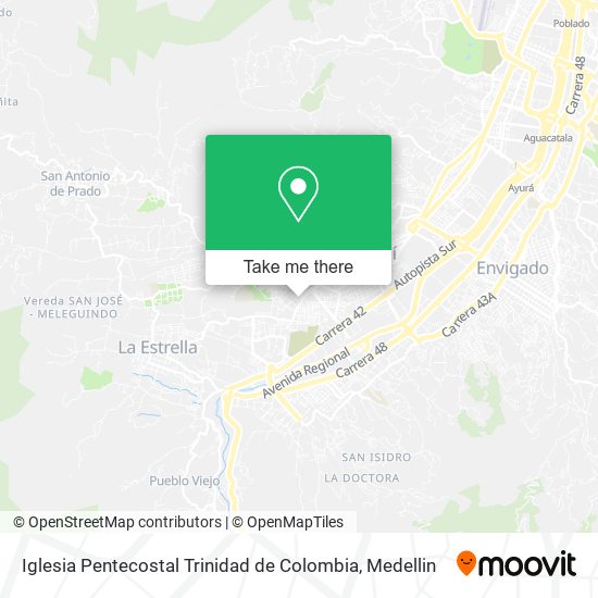 Mapa de Iglesia Pentecostal Trinidad de Colombia