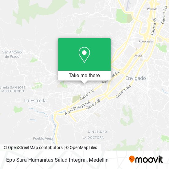 Mapa de Eps Sura-Humanitas Salud Integral