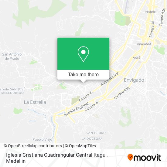 Iglesia Cristiana Cuadrangular Central Itagui map