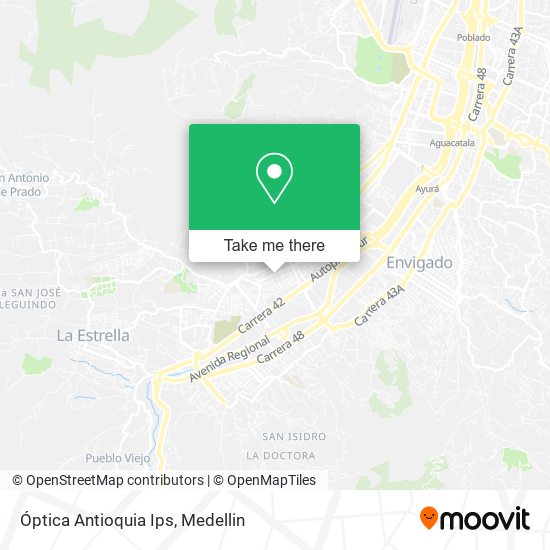 Óptica Antioquia Ips map