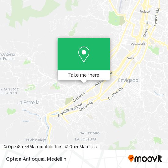 Optica Antioquia map