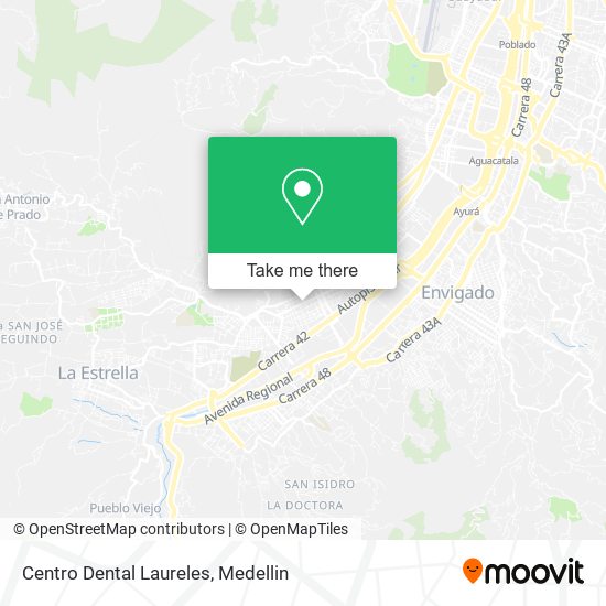 Mapa de Centro Dental Laureles