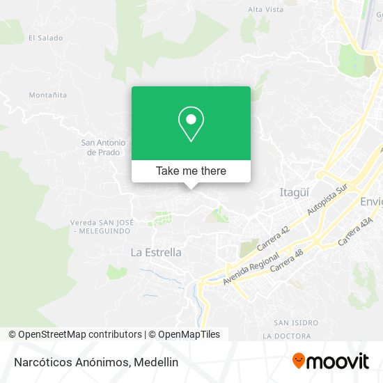 Narcóticos Anónimos map