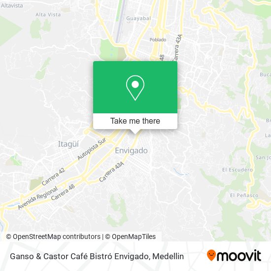 Ganso & Castor Café Bistró Envigado map