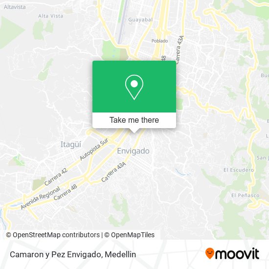 Mapa de Camaron y Pez Envigado