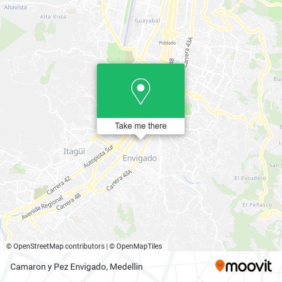 Camaron y Pez Envigado map