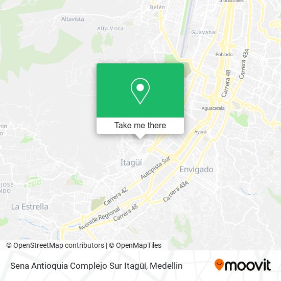 Sena Antioquia Complejo Sur Itagüí map