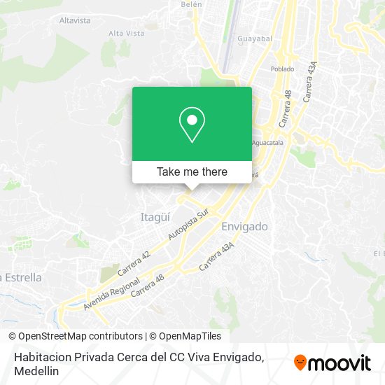 Habitacion Privada Cerca del CC Viva Envigado map