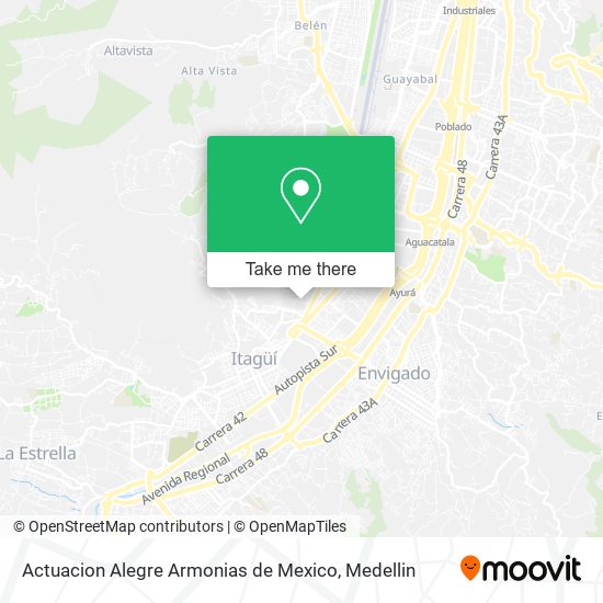 Actuacion Alegre Armonias de Mexico map