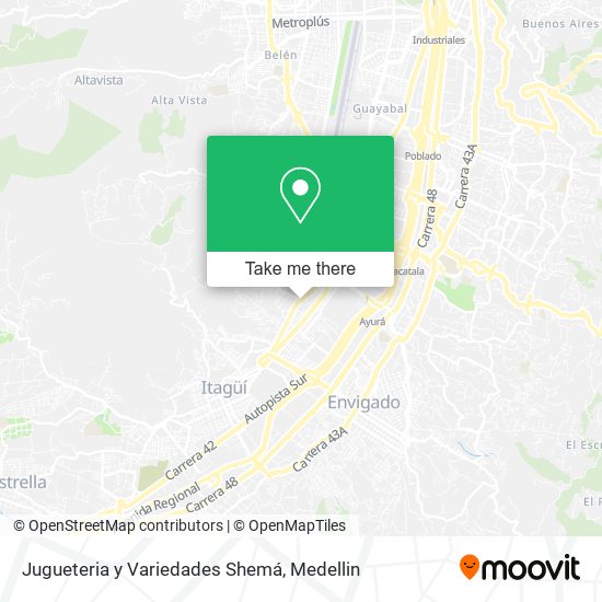 Mapa de Jugueteria y Variedades Shemá