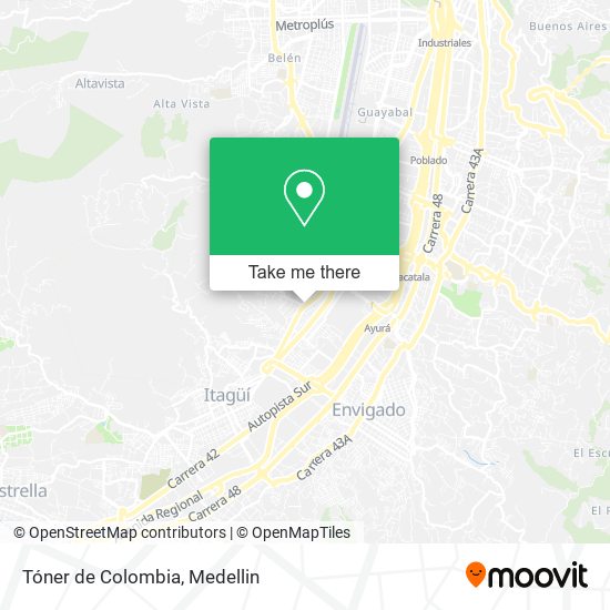 Mapa de Tóner de Colombia