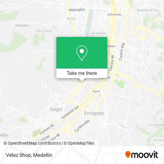 Vélez Shop map