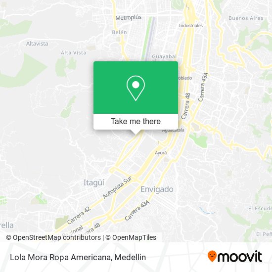 Mapa de Lola Mora Ropa Americana