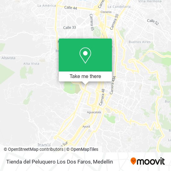 Mapa de Tienda del Peluquero Los Dos Faros