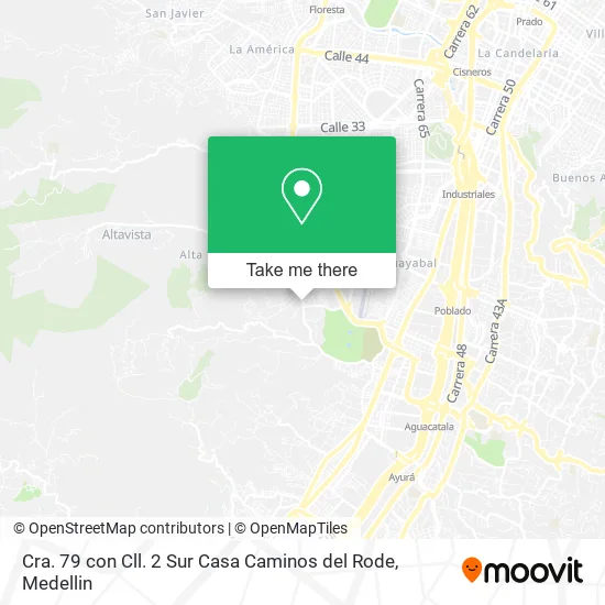 Mapa de Cra. 79 con Cll. 2 Sur Casa Caminos del Rode