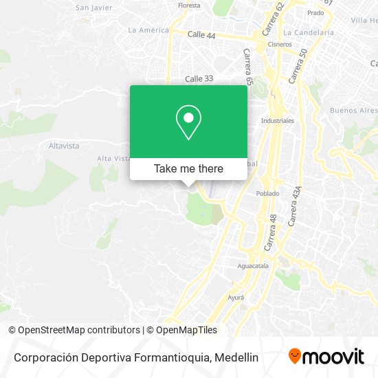 Mapa de Corporación Deportiva Formantioquia