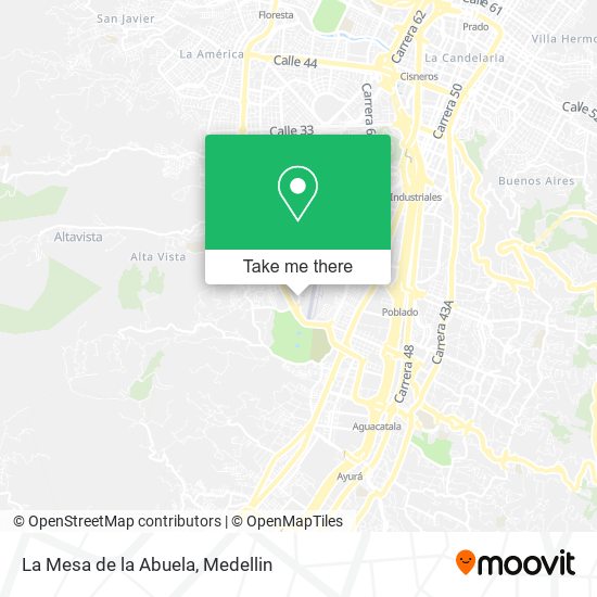 Mapa de La Mesa de la Abuela