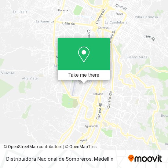 Distribuidora Nacional de Sombreros map