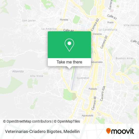 Veterinarias-Criadero Bigotes map