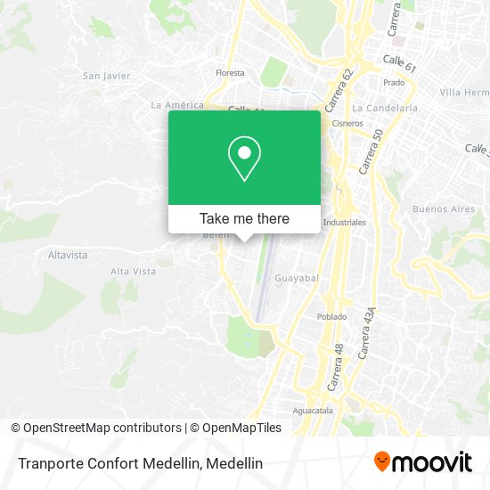 Tranporte Confort Medellin map