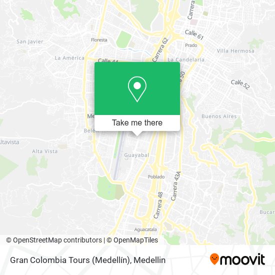 Gran Colombia Tours (Medellín) map