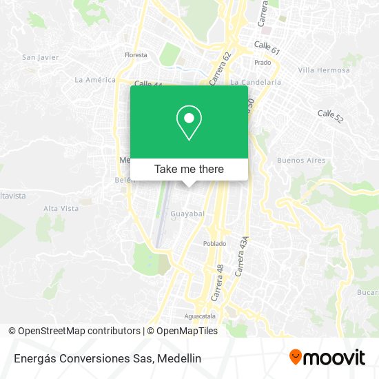 Mapa de Energás Conversiones Sas