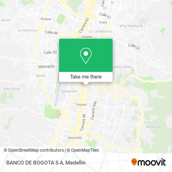 BANCO DE BOGOTA S A map