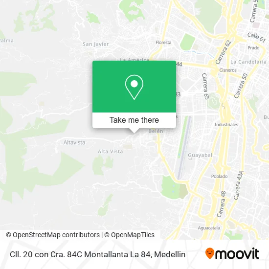 Cll. 20 con Cra. 84C Montallanta La 84 map
