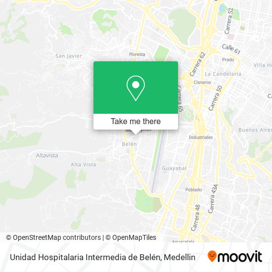 Unidad Hospitalaria Intermedia de Belén map