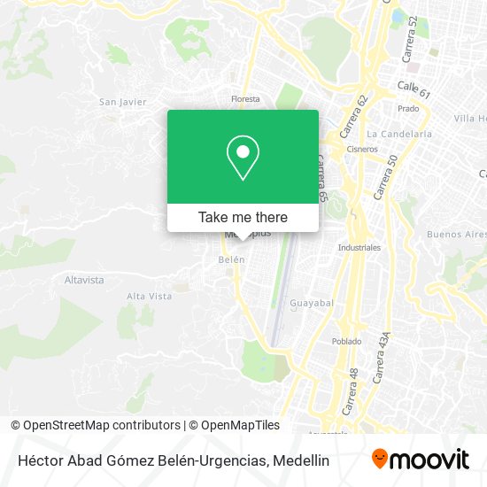 Héctor Abad Gómez Belén-Urgencias map