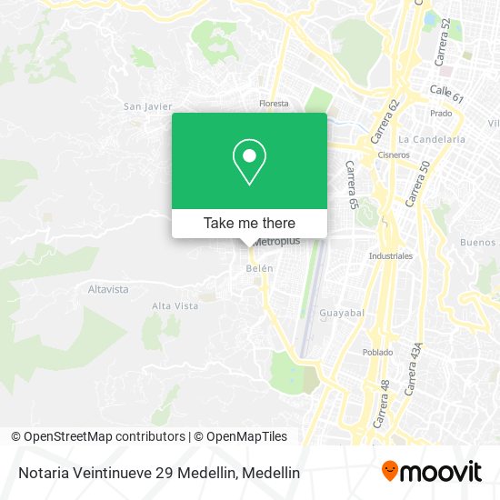 Notaria Veintinueve 29 Medellin map