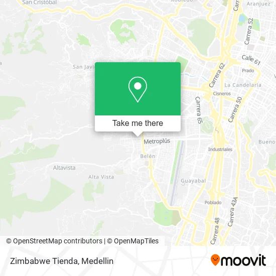 Zimbabwe Tienda map