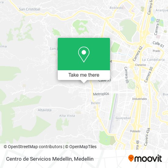 Centro de Servicios Medellín map