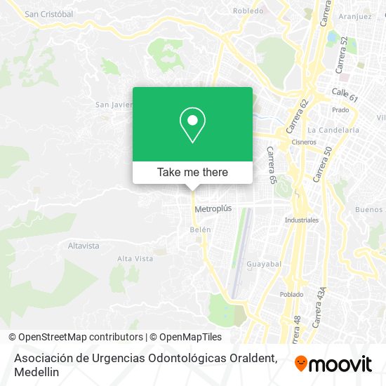 Mapa de Asociación de Urgencias Odontológicas Oraldent