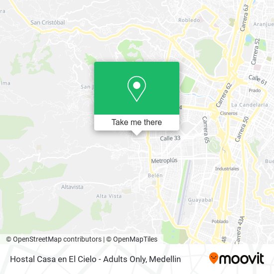 Hostal Casa en El Cielo - Adults Only map