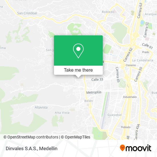 Mapa de Dinvales S.A.S.