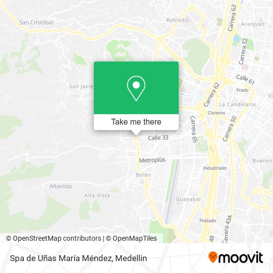 Mapa de Spa de Uñas María Méndez