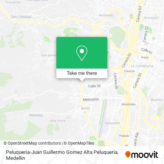 Mapa de Peluqueria-Juan Guillermo Gomez Alta Peluqueria