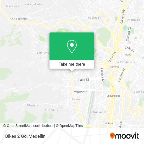 Mapa de Bikes 2 Go
