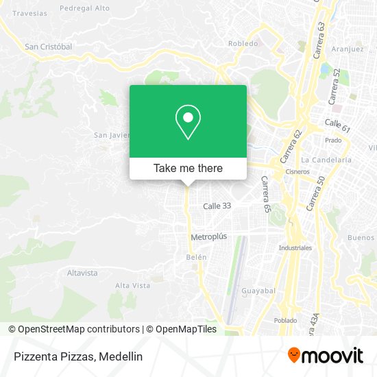 Pizzenta Pizzas map
